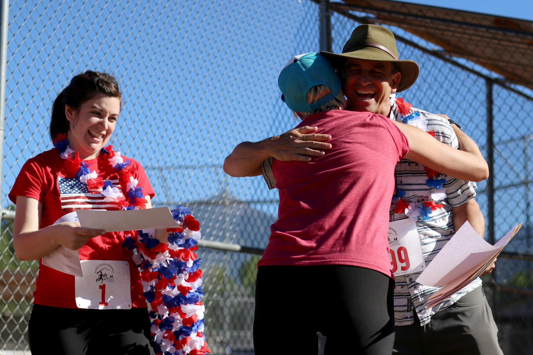 Congratulating the winners
